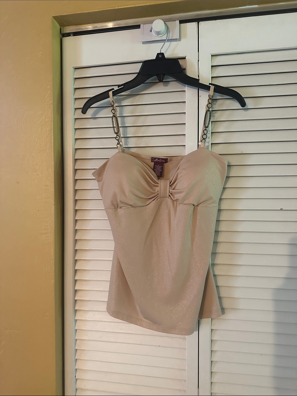 Tank top Nude Sparkle built in bra